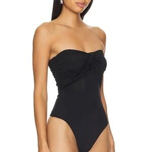Anine Bing Black Convertible Bodysuit Thong Medium